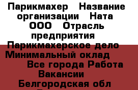 Парикмахер › Название организации ­ Ната, ООО › Отрасль предприятия ­ Парикмахерское дело › Минимальный оклад ­ 35 000 - Все города Работа » Вакансии   . Белгородская обл.,Белгород г.